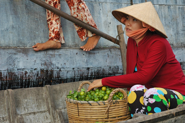 Floating market near Can Tho