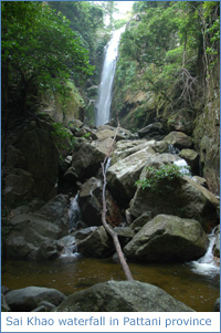 Sai Khao waterfall in Pattani province