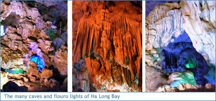 The many caves of Ha Long Bay
