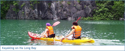 Kayaking on Ha Long Bay