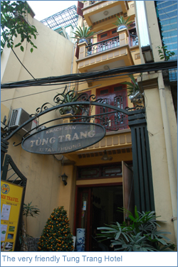 The family-run Tung Trang Hotel in Hanoi