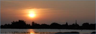 Sunset in Ban Lan Khe, Ayutthaya