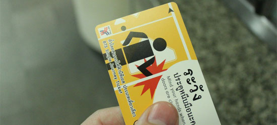 Bangkok BTS skytrain ticket