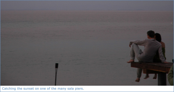 Watching the sunset from one of the many sala piers on Ko Mun Nork