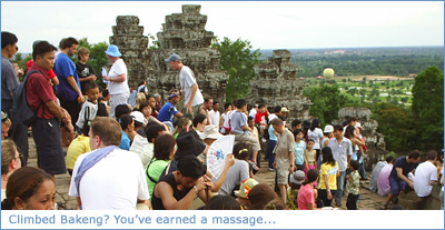 If you're climbed the Bakheng at Angkor, you've earned a massage...