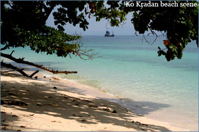 Beach scene on Ko Kradan