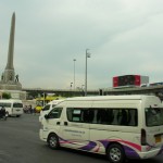 Catching minibuses at Victory Monument