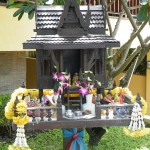 Thai spirit houses and spirit trees