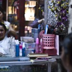 Getting a haircut in Siem Reap