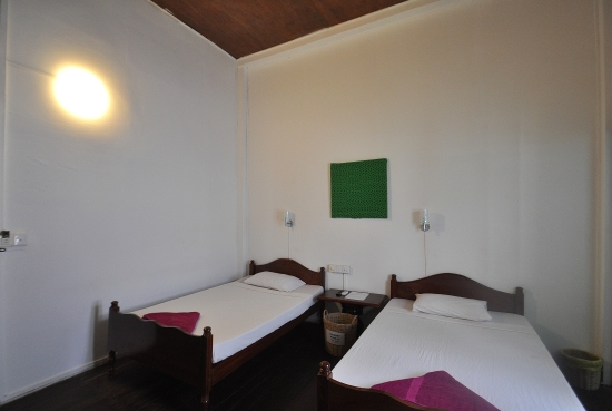 Rooms are basic, but clean, with free air-con and wifi.