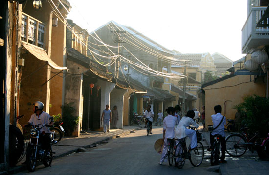 A quiet road in Hoi An.