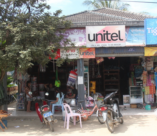 Typical shop selling Unitel