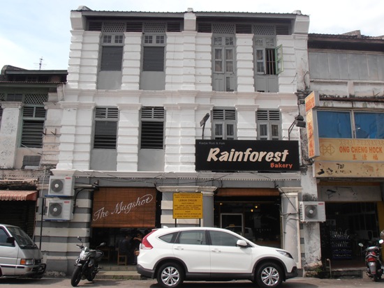The Mugshot Cafe and Rainforest Bakery on Chulia Street, Penang.