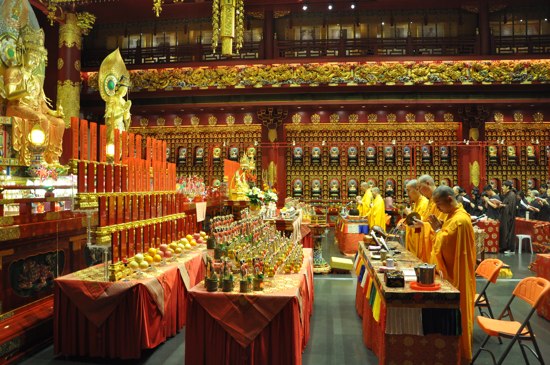 At the Buddha Tooth Relic Temple.